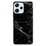 Senada Xiaomi Redmi 12 İle Uyumlu Kılıf Kamera Korumalı Silikon Desenli Resimli Kapak Mermer Siyah