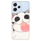 Senada Xiaomi Redmi 12 Uyumlu İle Uyumlu Kılıf Kamera Korumalı Silikon Desenli Resimli Kapak Fat Cat