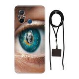 Senada Xiaomi Redmi 12C ile Uyumlu Kılıf Atatürk Yolunda Desenli Silikon İpli Boyun Askı Aparatı