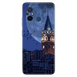 Senada Xiaomi Redmi 12C ile Uyumlu Kılıf Resimli Desenli Silikon Galata Moon