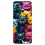 Senada Xiaomi Redmi 12C ile Uyumlu Kılıf Resimli Desenli Silikon Kedicikler