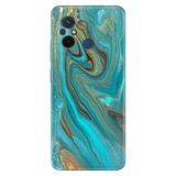 Senada Xiaomi Redmi 12C ile Uyumlu Kılıf Resimli Desenli Silikon Liquid Mermer