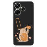 Senada Xiaomi Redmi 13 4G ile Uyumlu Kılıf HD Desenli Silikon Kedili İ Harfi