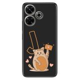 Senada Xiaomi Redmi 13 4G ile Uyumlu Kılıf HD Desenli Silikon Kedili J Harfi