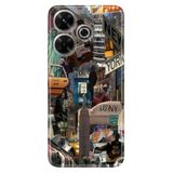 Senada Xiaomi Redmi 13 4G ile Uyumlu Kılıf HD Desenli Silikon Newyork Retro