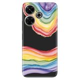 Senada Xiaomi Redmi 13 4G ile Uyumlu Kılıf HD Desenli Silikon Rainbow Ametist