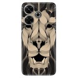 Senada Xiaomi Redmi 13 4G İle Uyumlu Kılıf Uv-Color Telefon İle Uyumlu Kılıfı Altın Aslan Mandala