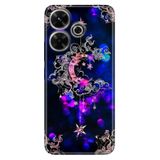 Senada Xiaomi Redmi 13 4G İle Uyumlu Kılıf Uv-Color Telefon İle Uyumlu Kılıfı Ayyıldız Neon Mandala