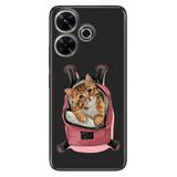 Senada Xiaomi Redmi 13 4G İle Uyumlu Kılıf Uv-Color Telefon İle Uyumlu Kılıfı Kedi Tatilde
