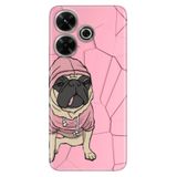 Senada Xiaomi Redmi 13 4G İle Uyumlu Kılıf Uv-Color Telefon İle Uyumlu Kılıfı Süslü Tarz Pug