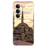 Senada Xiaomi Redmi 15 6.9" Kapak ile Uyumlu Kılıf Dekoratif Silikon Baskılı Kapak Camii