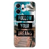 Senada Xiaomi Redmi 15 6.9" Kapak ile Uyumlu Kılıf Dekoratif Silikon Baskılı Kapak Follow Your Dreams