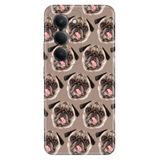 Senada Xiaomi Redmi 15 6.9" Kapak ile Uyumlu Kılıf Dekoratif Silikon Baskılı Kapak Pug Pug Köpek