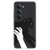 Senada Xiaomi Redmi 15 6.9" Kapak ile Uyumlu Kılıf Dekoratif Silikon Baskılı Kapak Sanat Kedi