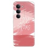 Senada Xiaomi Redmi 15 6.9" Kapak ile Uyumlu Kılıf Dekoratif Silikon Baskılı Kapak You Are Strong