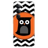 Senada Xiaomi Redmi 15 6.9" Kapak ile Uyumlu Kılıf Dekoratif Silikon Baskılı Kapak Zigzag Baykuş