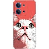 Senada Xiaomi Redmi 15C 4g Kılıf Desenli Baskılı Tpu Rubber Kapak Beyaz Kedi - 001-Renkli