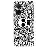 Senada Xiaomi Redmi A5 İle Uyumlu Kılıf Dekoratif Silikon Baskılı Kapak Skull White