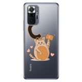 Senada Xiaomi Redmi Note 10 Pro ile Uyumlu Kılıf Temalı UV Motifli Silikon Kedili Ç Harfi