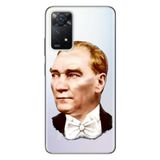 Senada Xiaomi Redmi Note 11 Pro 5G İle Uyumlu Kılıf 0.4Mm Lazer Kesim Silikon Smokin Atatürk