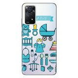 Senada Xiaomi Redmi Note 11 Pro Uyumlu 5G İle Uyumlu Kılıf 0.4Mm Lazer Kesim Silikon Mavi Bebek