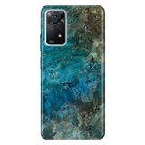 Senada Xiaomi Redmi Note 11 Pro Uyumlu 5G İle Uyumlu Kılıf 0.4Mm Lazer Kesim Silikon Mavi Mermer