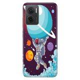 Senada Xiaomi Redmi Note 11E İle Uyumlu Kılıf 0.4Mm Silikon Desenli Astronot