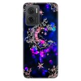 Senada Xiaomi Redmi Note 11E İle Uyumlu Kılıf 0.4Mm Silikon Desenli Ayyıldız Neon Mandala