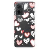 Senada Xiaomi Redmi Note 11E İle Uyumlu Kılıf 0.4Mm Silikon Desenli Desenli Kalpler