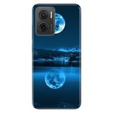 Senada Xiaomi Redmi Note 11E İle Uyumlu Kılıf 0.4Mm Silikon Desenli Dolunay Deniz