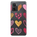 Senada Xiaomi Redmi Note 11E İle Uyumlu Kılıf 0.4Mm Silikon Desenli Kalp Moda