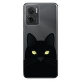 Senada Xiaomi Redmi Note 11E İle Uyumlu Kılıf 0.4Mm Silikon Desenli Kara Kedi