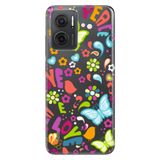 Senada Xiaomi Redmi Note 11E İle Uyumlu Kılıf 0.4Mm Silikon Desenli Kelebekler