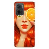 Senada Xiaomi Redmi Note 11E İle Uyumlu Kılıf 0.4Mm Silikon Desenli Kızıl Kız Uyumlu
