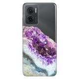 Senada Xiaomi Redmi Note 11E İle Uyumlu Kılıf 0.4Mm Silikon Desenli Kristal Ametist