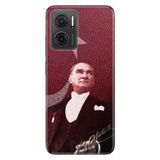Senada Xiaomi Redmi Note 11E İle Uyumlu Kılıf 0.4Mm Silikon Desenli M.K Atatürk