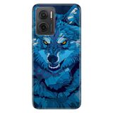 Senada Xiaomi Redmi Note 11E İle Uyumlu Kılıf 0.4Mm Silikon Desenli Mavi Çizim Kurt