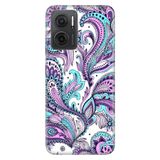 Senada Xiaomi Redmi Note 11E İle Uyumlu Kılıf 0.4Mm Silikon Desenli Mavi Mandala,Color767