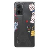 Senada Xiaomi Redmi Note 11E İle Uyumlu Kılıf 0.4Mm Silikon Desenli Moda Paris