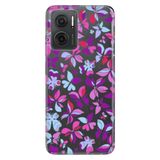 Senada Xiaomi Redmi Note 11E İle Uyumlu Kılıf 0.4Mm Silikon Desenli Mor Kelebek