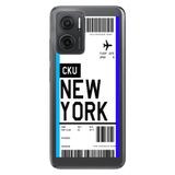 Senada Xiaomi Redmi Note 11E İle Uyumlu Kılıf 0.4Mm Silikon Desenli Newyork Uçak Bileti