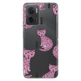 Senada Xiaomi Redmi Note 11E İle Uyumlu Kılıf 0.4Mm Silikon Desenli Pembe Kedi,Color303