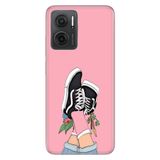 Senada Xiaomi Redmi Note 11E İle Uyumlu Kılıf 0.4Mm Silikon Desenli Pembe Kolej