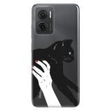 Senada Xiaomi Redmi Note 11E İle Uyumlu Kılıf 0.4Mm Silikon Desenli Sanat Kedi
