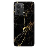 Senada Xiaomi Redmi Note 11E İle Uyumlu Kılıf 0.4Mm Silikon Desenli Sarı Siyah Mermer