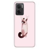 Senada Xiaomi Redmi Note 11E İle Uyumlu Kılıf 0.4Mm Silikon Desenli Siyam Kedi