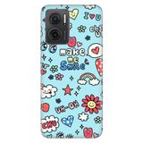 Senada Xiaomi Redmi Note 11E İle Uyumlu Kılıf 0.4Mm Silikon Desenli Smile,Color483