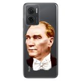 Senada Xiaomi Redmi Note 11E İle Uyumlu Kılıf 0.4Mm Silikon Desenli Smokin Atatürk