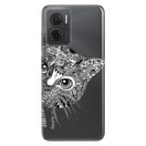 Senada Xiaomi Redmi Note 11E İle Uyumlu Kılıf 0.4Mm Silikon Desenli Tekir Kedi Mandala