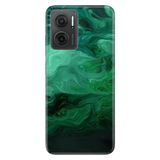 Senada Xiaomi Redmi Note 11E İle Uyumlu Kılıf 0.4Mm Silikon Desenli Yeşil Çizim Mermer